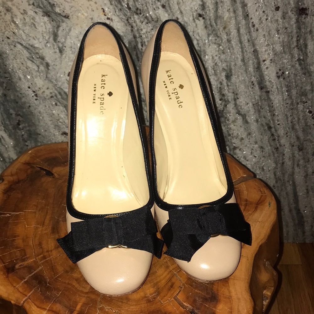 Kate Spade Beige Heels with Bow